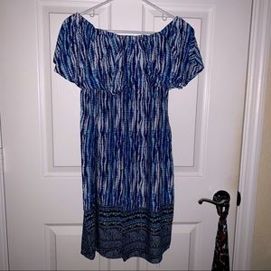 Beachlunchlounge collection blue print dress